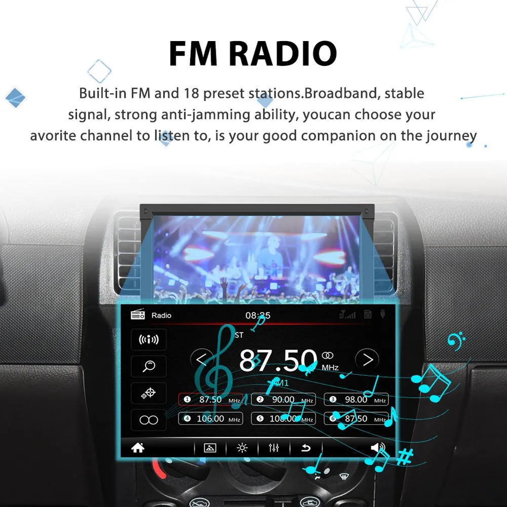 1 Din Car Mp5 Player 7-inch Manual Retractable Touch Screen