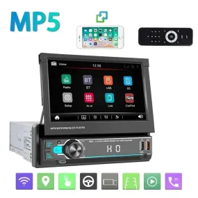 1 Din Car Mp5 Player 7-inch Manual Retractable Touch Screen