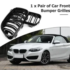 1 Pair Gloss Black Car Front Bumper Kidney Grill Grilles for 2 Series F22 F23 F87 M2 Car Styling Auto Accessory Bumper Grilles