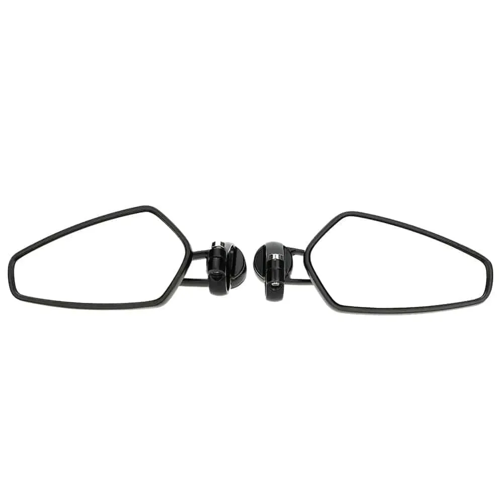 1 Pair of Motorcycle Universal 7/8" Handle Bar End Rearview Mirror CNC Aluminum 360° Rotation Bracket Side View Mirrors