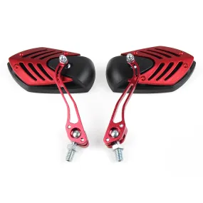 10Mm Universal Motorcycle Aluminum Rod Rearview Side Mirrors Sportbike for Honda