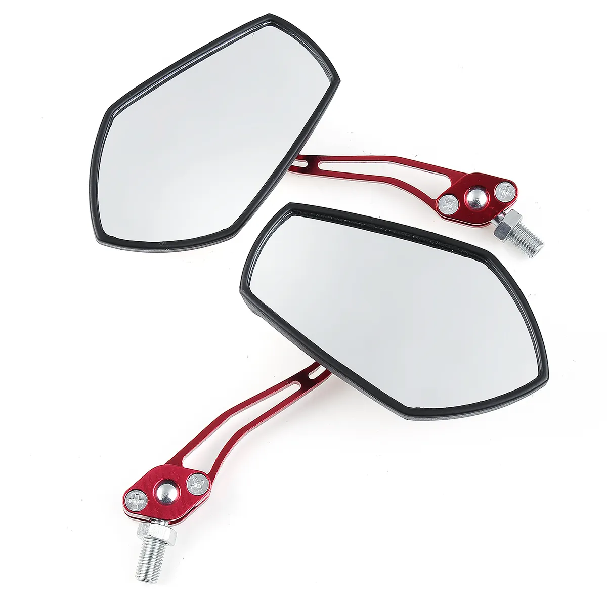 10Mm Universal Motorcycle Aluminum Rod Rearview Side Mirrors Sportbike for Honda