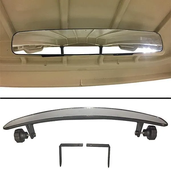 17" Convex Golf Cart Rear View Mirror - Universal Fit