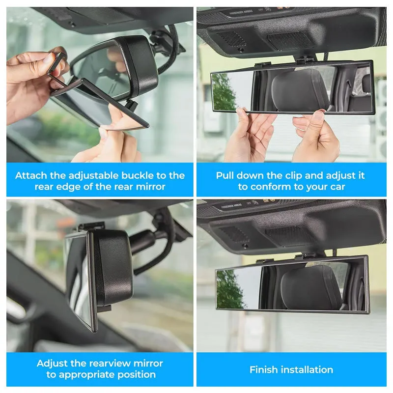 180° 30Cm Universal Xtra Vision Panoramic Car Rearview Mirror Ng-218
