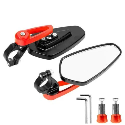1Pairs Aluminum Bar End Side Rearview Mirror Universal Electric