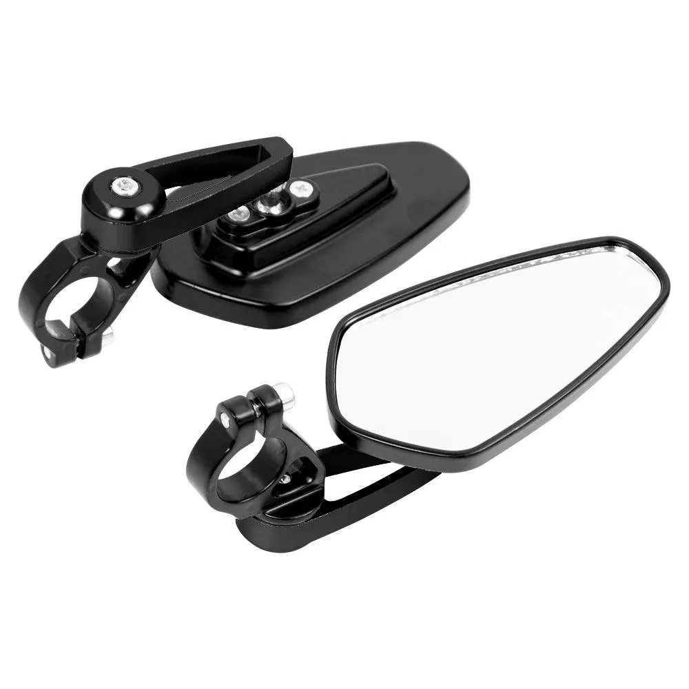 1Pairs Aluminum Bar End Side Rearview Mirror Universal Electric