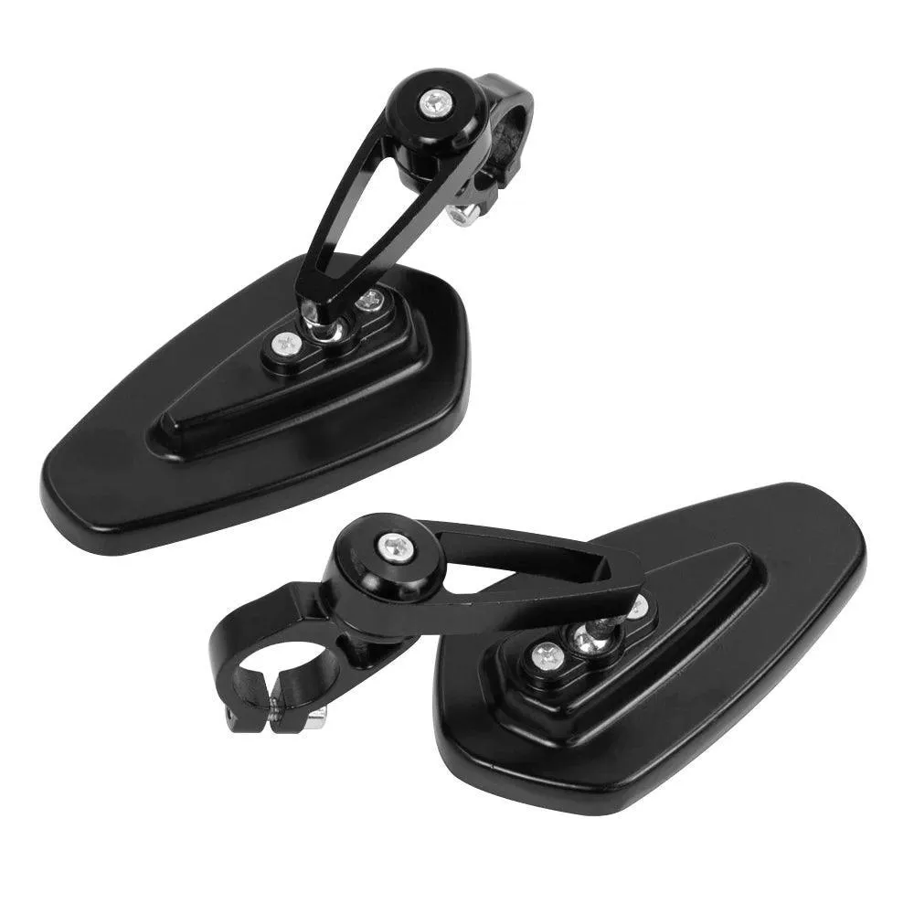 1Pairs Aluminum Bar End Side Rearview Mirror Universal Electric