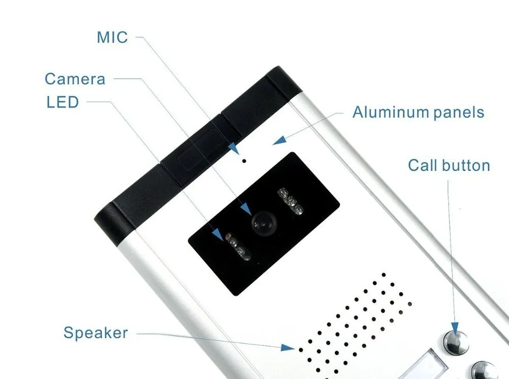 2 - 4 Units Apartment Video Doorphone Intercom System 7 inch Monitor Video Doorbell  Night Vision Waterproof for Home Security