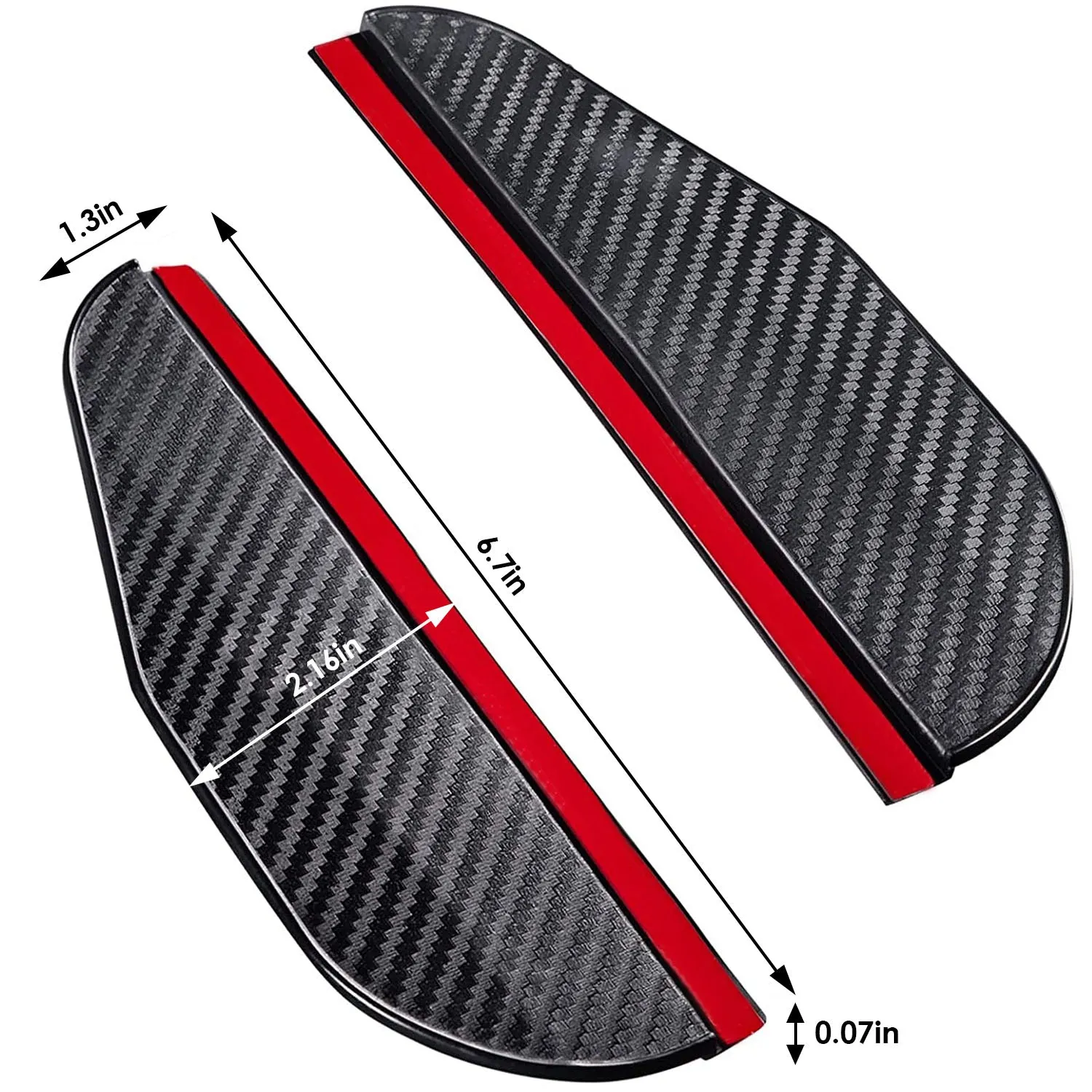 2-Pieces: Car Side Mirror Rain Guard