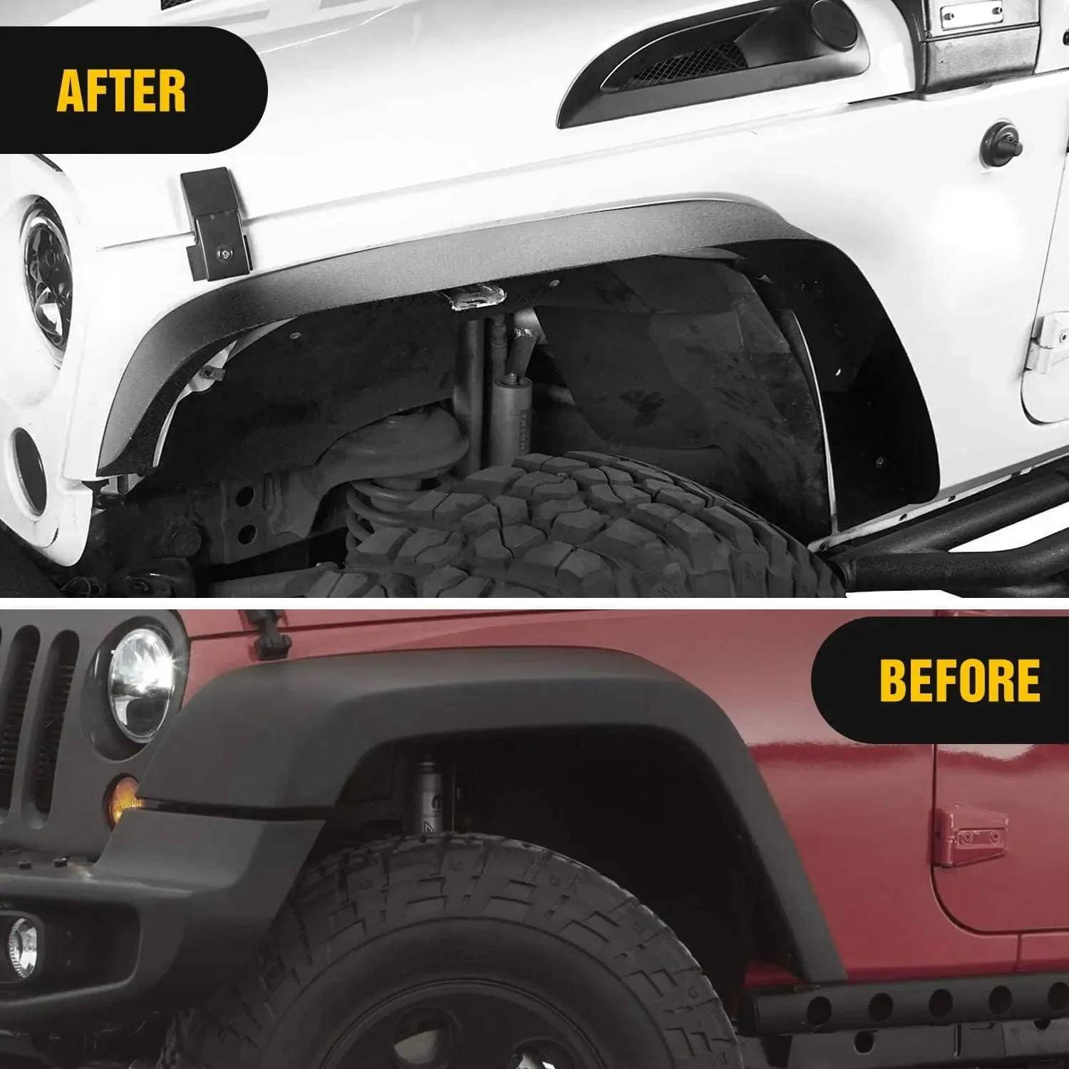 2007-2018 Jeep Wrangler JK Front Rear Fender Flares Kit