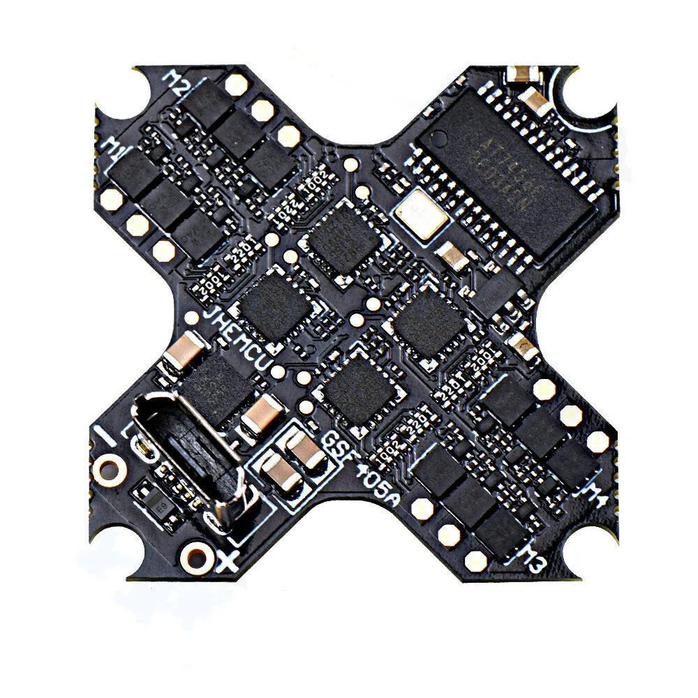 25.5x25.5mm JHEMCU GSF405A F4 AIO Flight Controller w/ 5V BEC 1-2S BLHELI_S 4in1 Brushless ESC Support ELRS Receiver for RC Drone FPV Racing