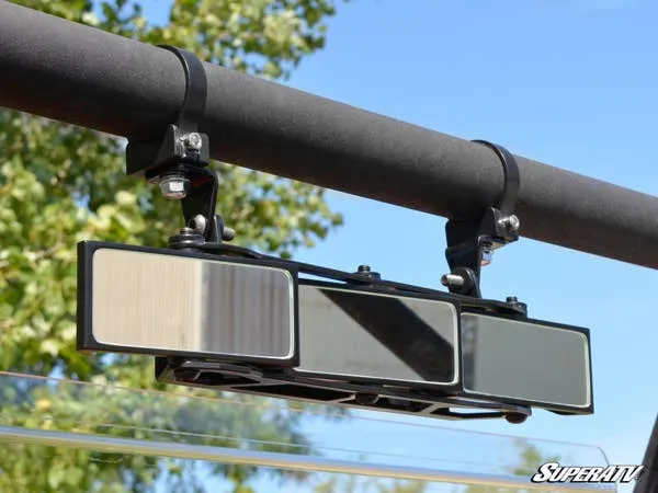 3 PANEL REAR VIEW MIRROR WITH 1.75' CLAMPS