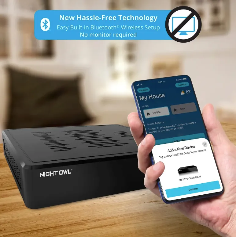 4 Channel 4K Bluetooth DVR with 1TB Hard Drive and 4 Wired 4K Spotlight Cameras