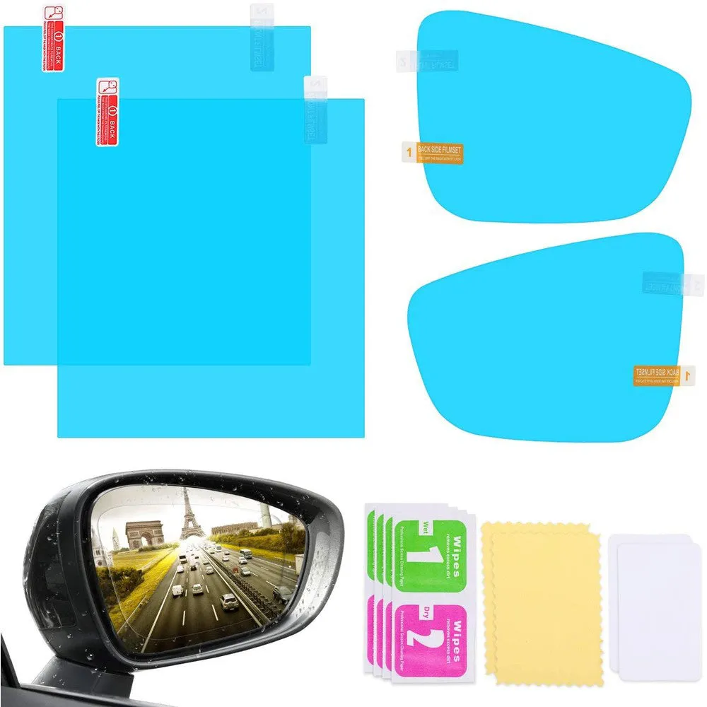 4-Pack: Britenway Anti Rain Car Rear and Side View Mirror Film