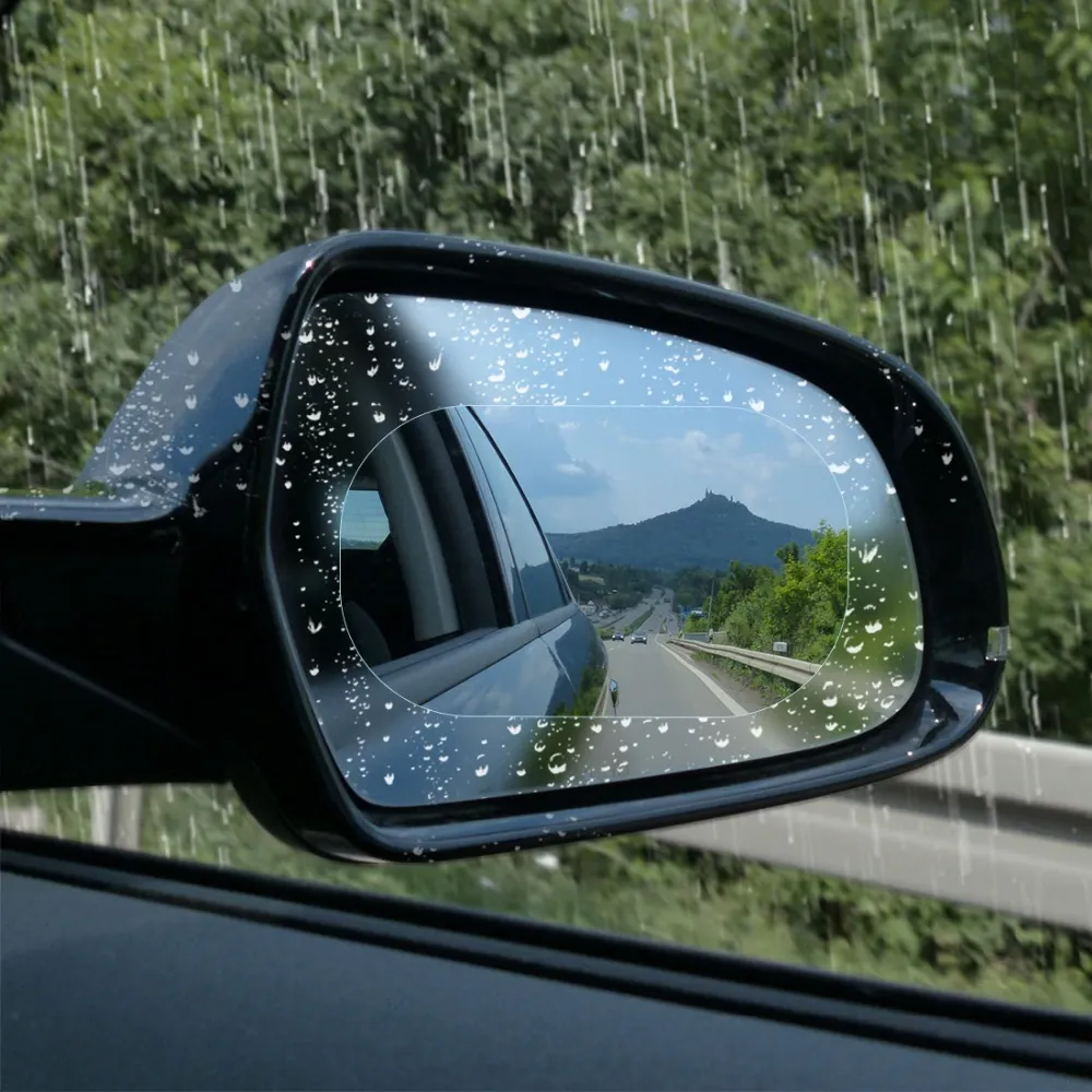 4PCS Car Rearview Mirrors and Windows Anti-Rain/Anti-fog Film