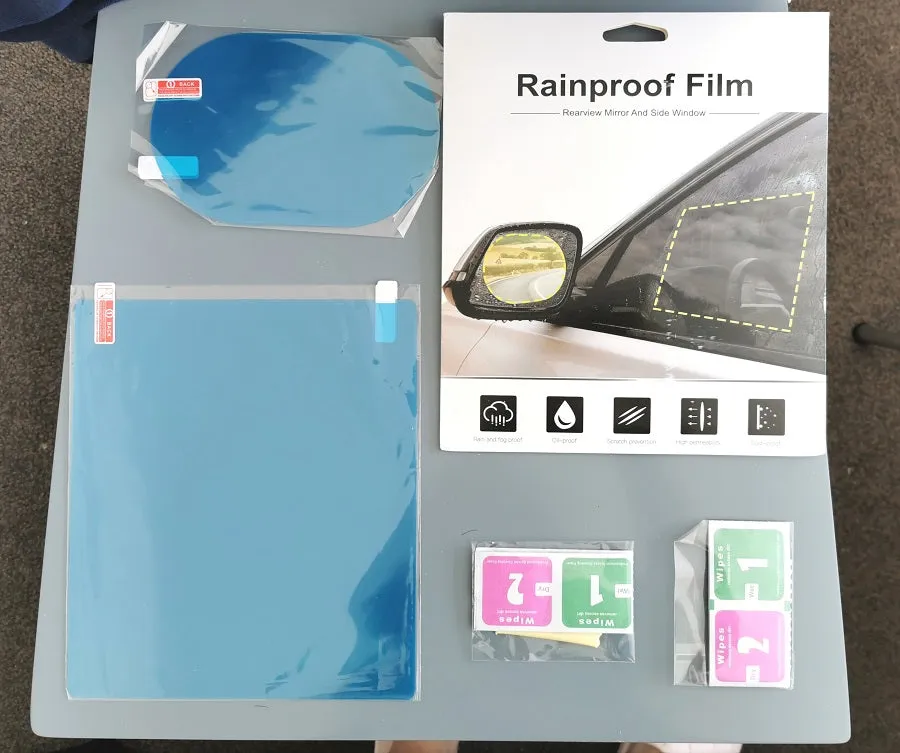 4PCS Car Rearview Mirrors and Windows Anti-Rain/Anti-fog Film
