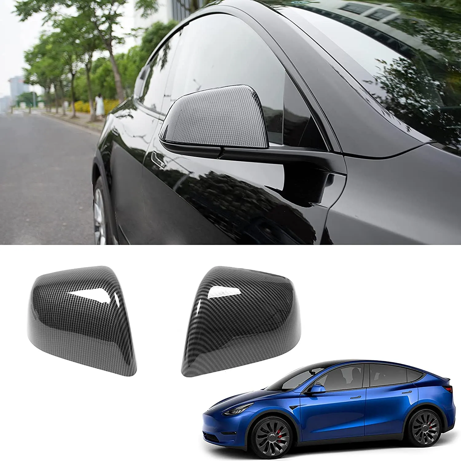 ABS Mirror Cover for Tesla Model 3 / Y 2020-2024