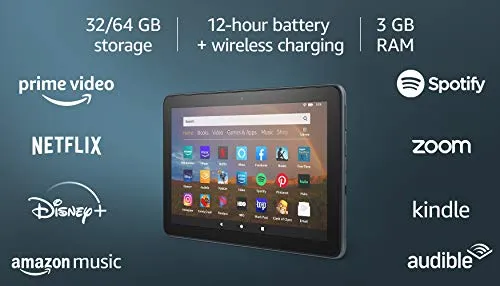 All-new Fire HD 8 Plus tablet, HD display, 64 GB, our best 8" tablet for portable entertainment, Slate