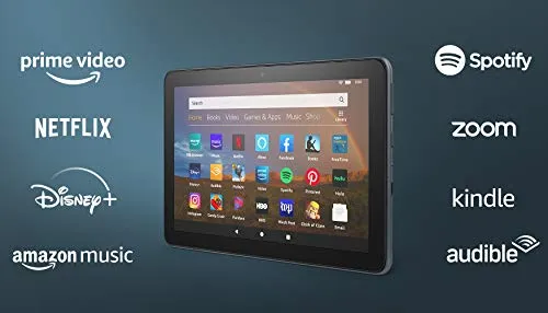 All-new Fire HD 8 Plus tablet, HD display, 64 GB, our best 8" tablet for portable entertainment, Slate