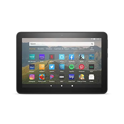 All-new Fire HD 8 tablet, 8" HD display, 32 GB, designed for portable entertainment, Black