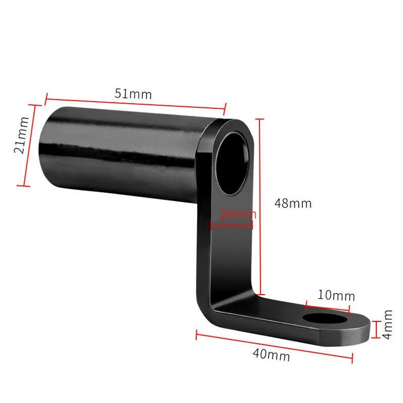 Aluminum Alloy Bicycle Motorcycle Rearview Mirror Mount Handlebar Rearview Mirror Adapter Mobile Phone Expansion Bracket