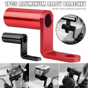 Aluminum Alloy Bicycle Motorcycle Rearview Mirror Mount Handlebar Rearview Mirror Adapter Mobile Phone Expansion Bracket