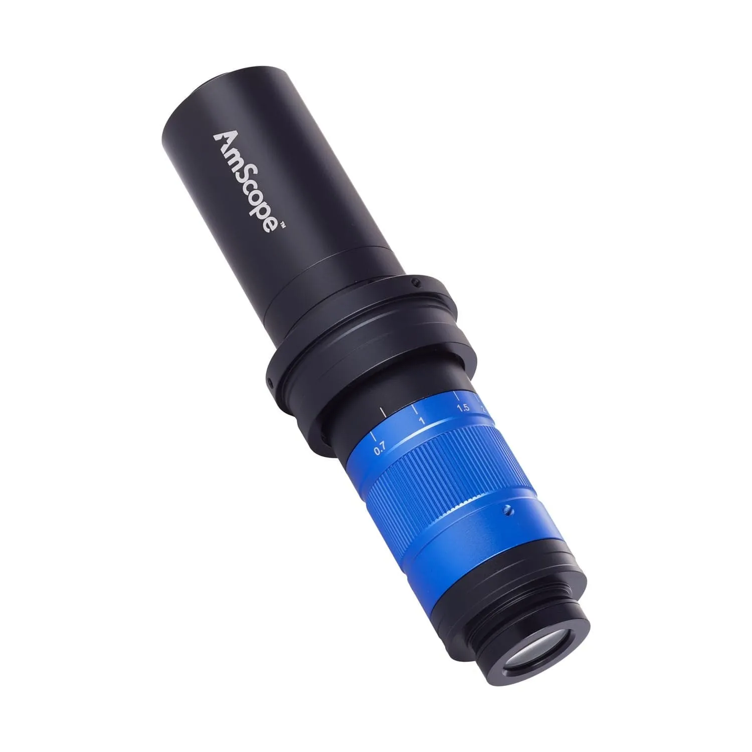 AmScope H756 Sereies 0.7X-5.6X Zoom Lens Monocular Stereo Microscope with Detent, 1.5X C-Mount Interface, and Ring Light on Table Stand