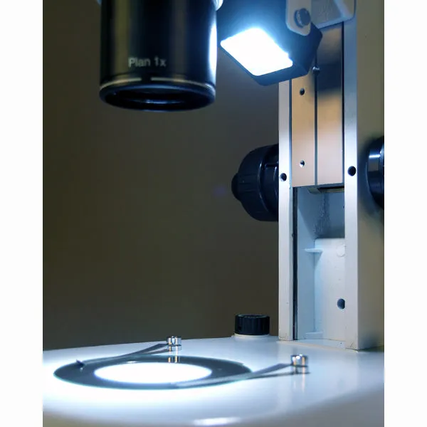 AmScope PM240 Series Zoom Trinocular Stereo Microscope 8X-80X Magnification on Track Stand with Common Main Objective(CMO) and 5MP Camera