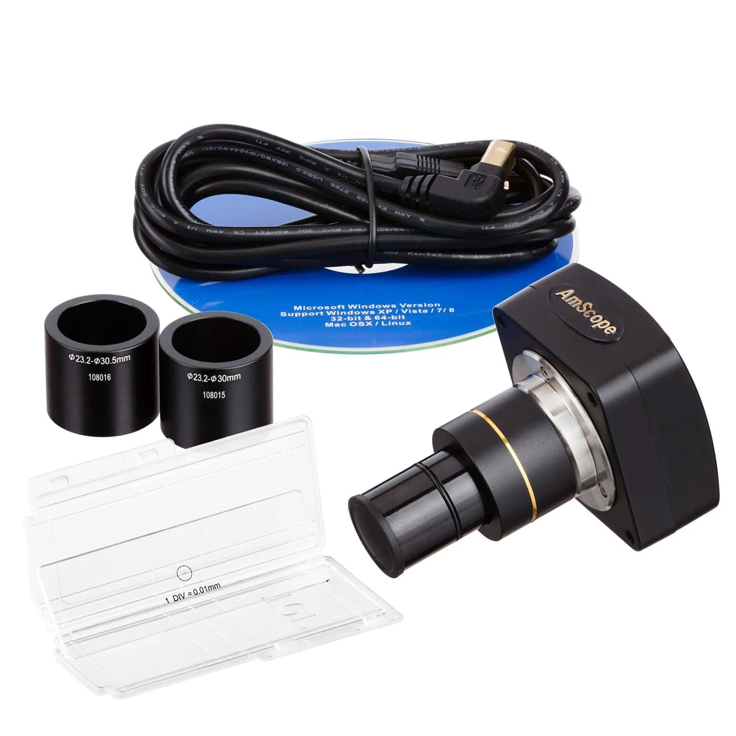 AmScope SM-3 Series Simul-Focal Zoom Trinocular Stereo Microscope with 30W LED Single Fiber Optic Gooseneck Light and Optional Digital Camera on Single Arm Boom Stand