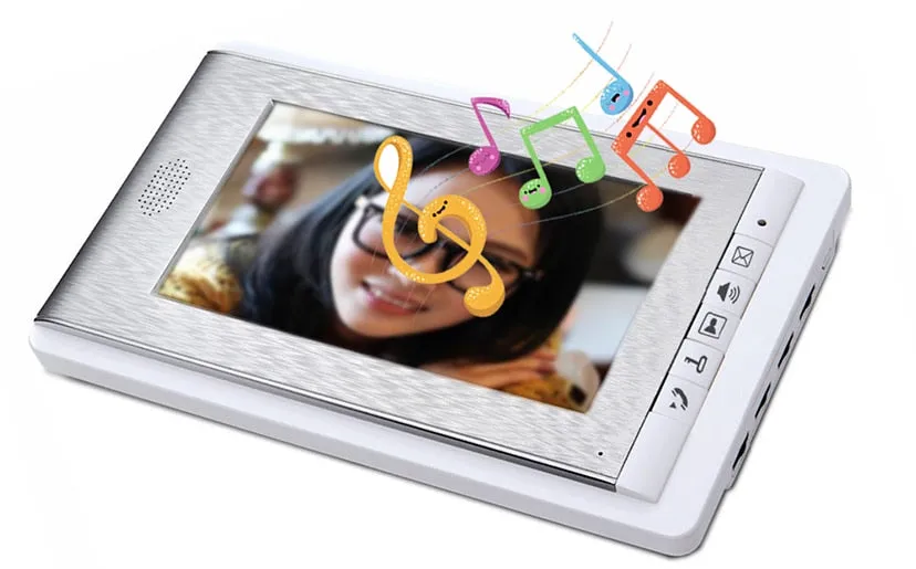 AnjieloSmart 2/3/4 Units Apartment Intercom System Video Doorbell Camera Aluminum Alloy 7" Monitor 7 RFID Card