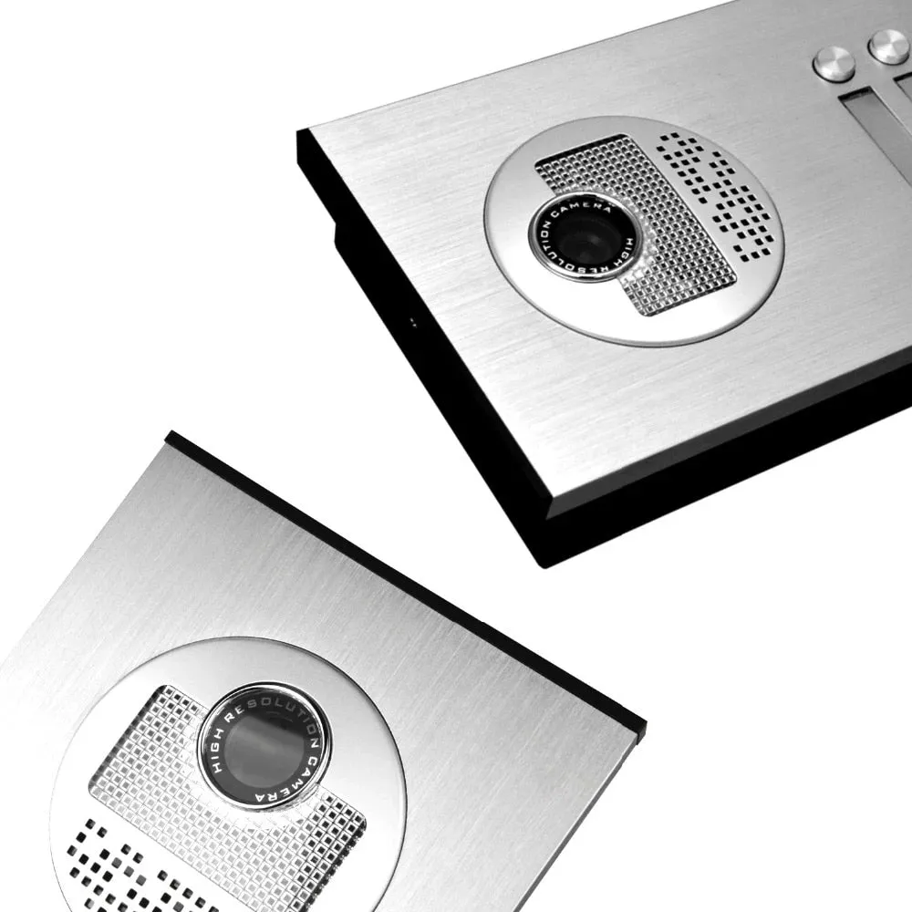 AnjieloSmart 2/3/4 Units Apartment Intercom System Video Doorbell Camera Aluminum Alloy 7" Monitor 7 RFID Card