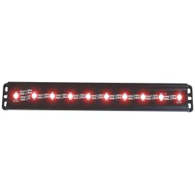 Anzo USA 861152 Slimline LED Light Bar; 12 in.; 10 LEDs; Red LEDs;