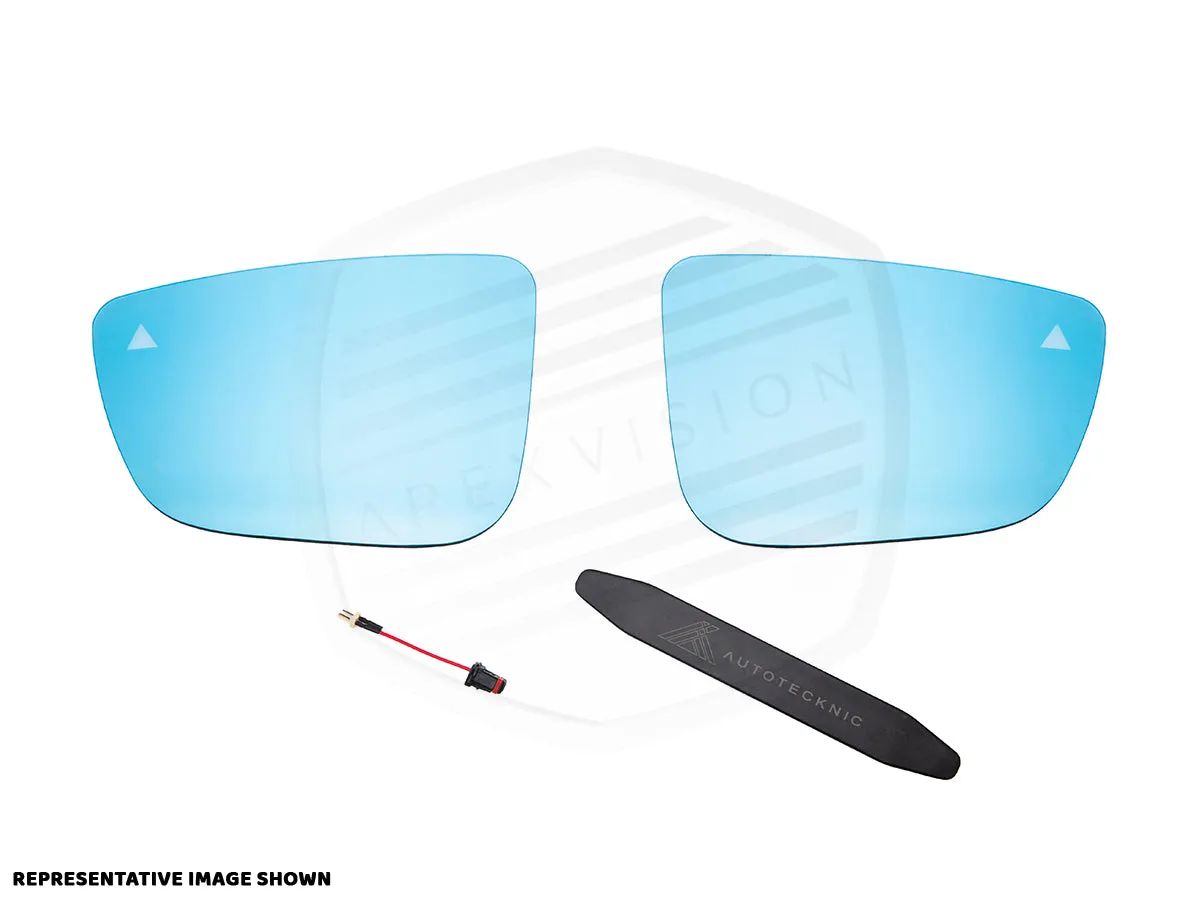 ApexVision Blue Tinted Side View Mirror Glass Set - E82 1M