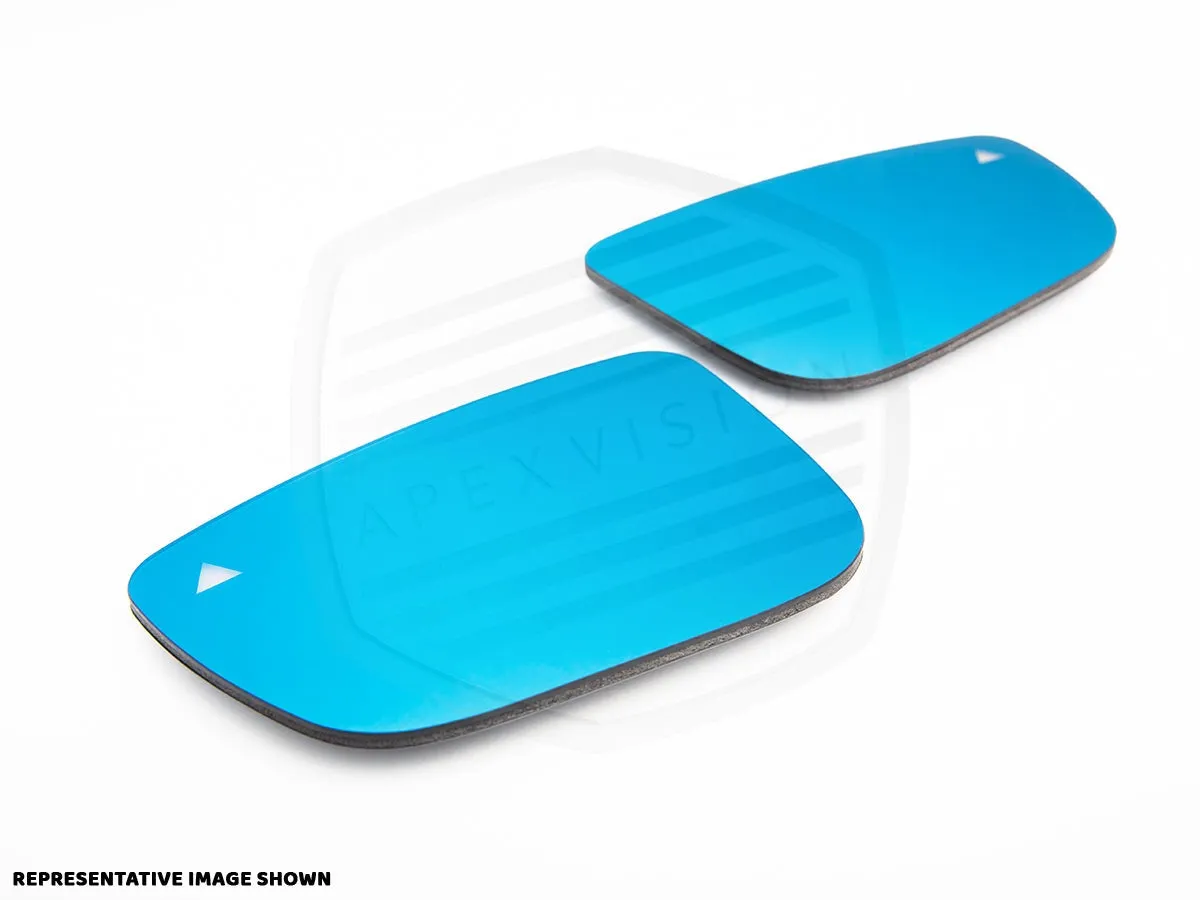 ApexVision Blue Tinted Side View Mirror Glass Set - E82 1M