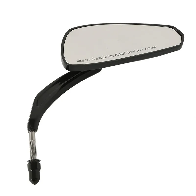 Attitude Rearview Mirror , Teardrop Black, Universal 8mm stud, For Harley Sportster Softail Road King Glide, Pair