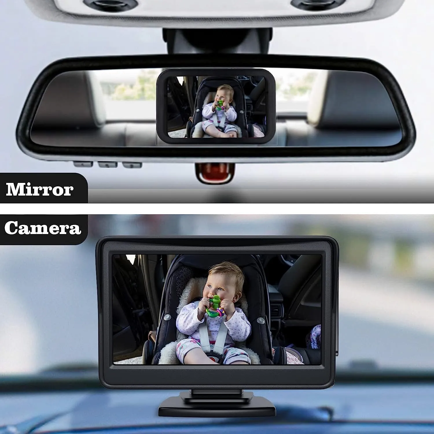 Baby Mirror for Car, Back Seat Baby Car Camera with Night Vision, View Infant in Rear Facing Seat with 4.3-Inch HD Display, Observe the Baby'S Every Move at Any Time While Driving