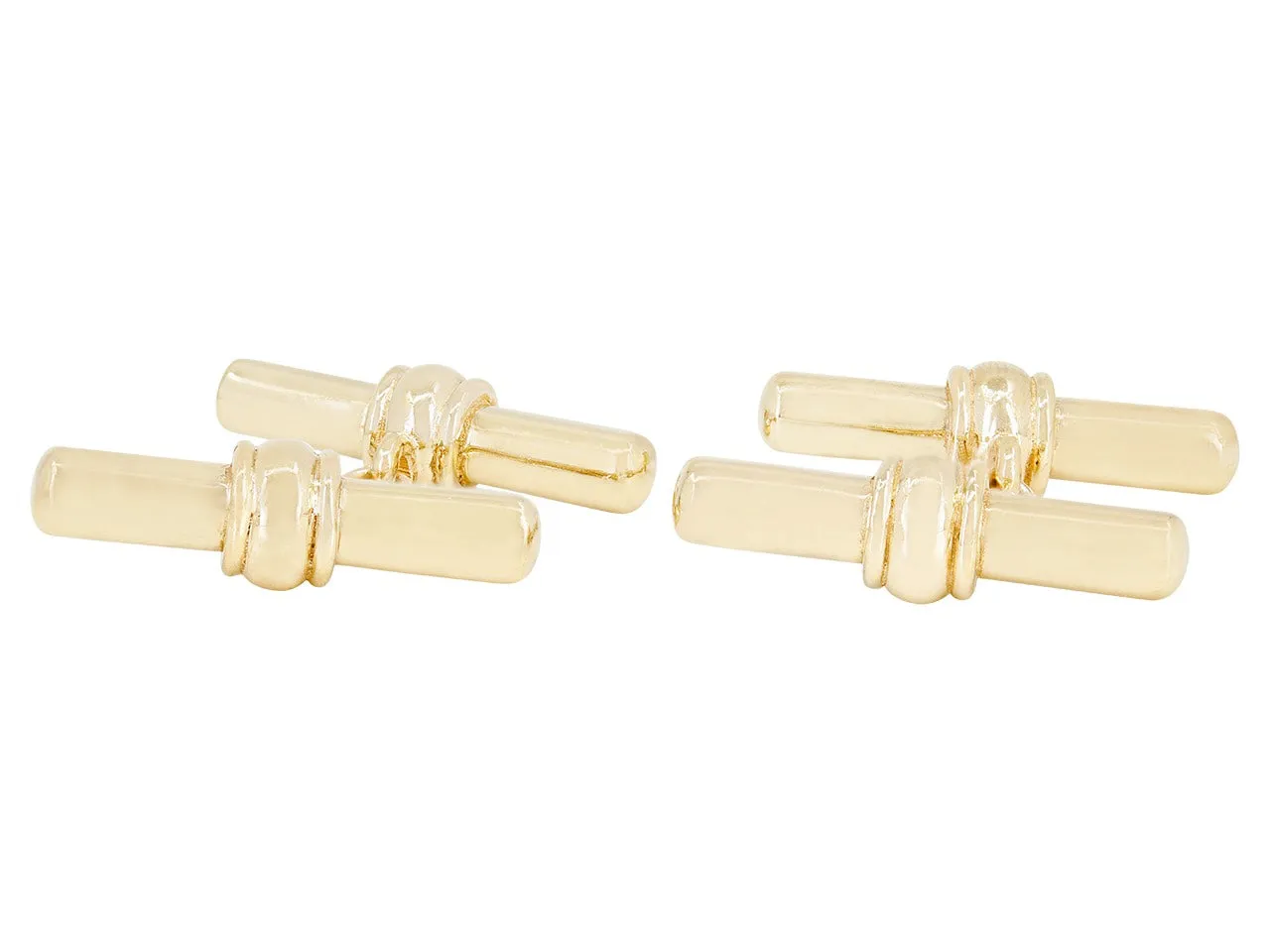 Baton Cufflinks in 14K Gold