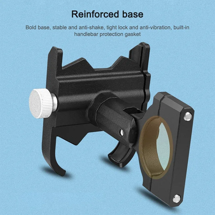 Bicycle Mobile Phone Holder Motorcycle Electric Car Navigation Mobile Phone Holder, Style:Handlebars(Silver)