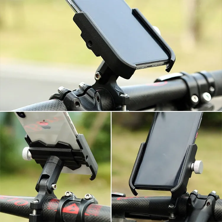 Bicycle Mobile Phone Holder Motorcycle Electric Car Navigation Mobile Phone Holder, Style:Handlebars(Silver)
