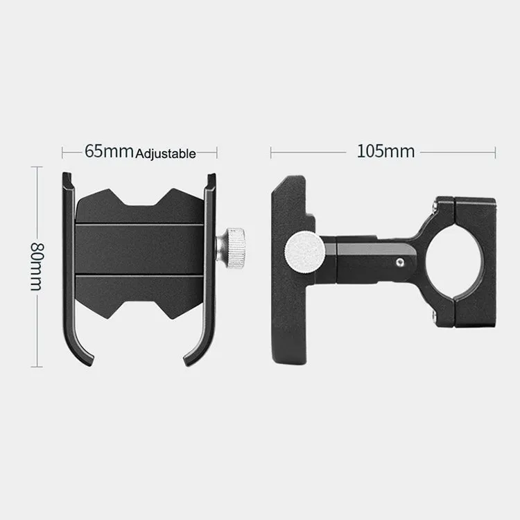 Bicycle Mobile Phone Holder Motorcycle Electric Car Navigation Mobile Phone Holder, Style:Handlebars(Silver)