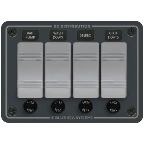 Blue Sea 8262 Contura Water Res. 12V DC Pan 4 Pos.