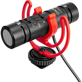 Boya BY-MM1 Pro Dual-Capsule Condenser Shotgun Microphone for Cameras, iPhone, Android Smartphone, Tablet, Camcorder, PCs, 2 Person Recording