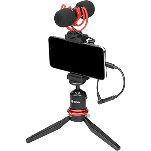 Boya BY-MM1 Pro Dual-Capsule Condenser Shotgun Microphone for Cameras, iPhone, Android Smartphone, Tablet, Camcorder, PCs, 2 Person Recording