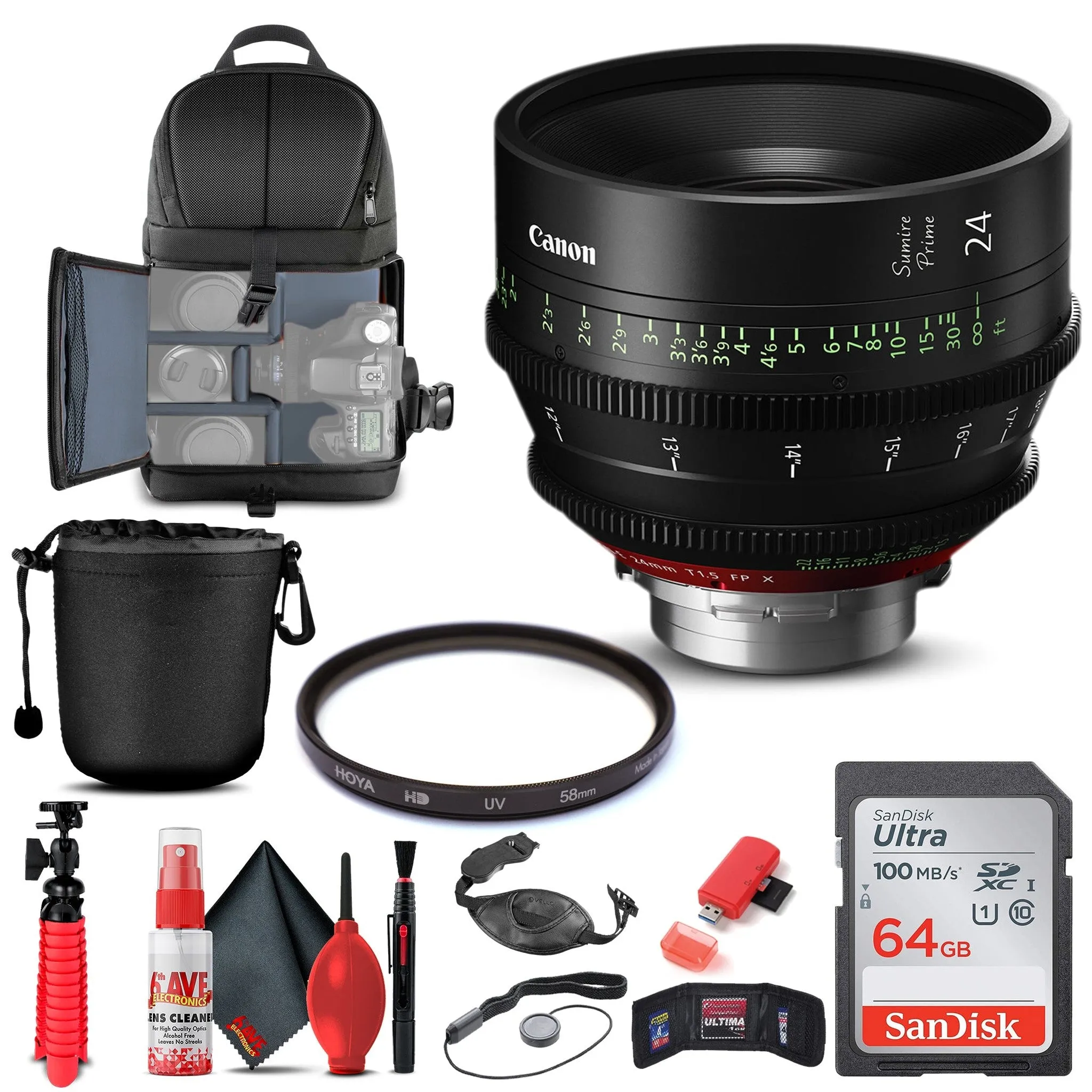 Canon 24mm Sumire Prime T1.5 (PL Mount, Feet) (3359C002)   BackPack   More