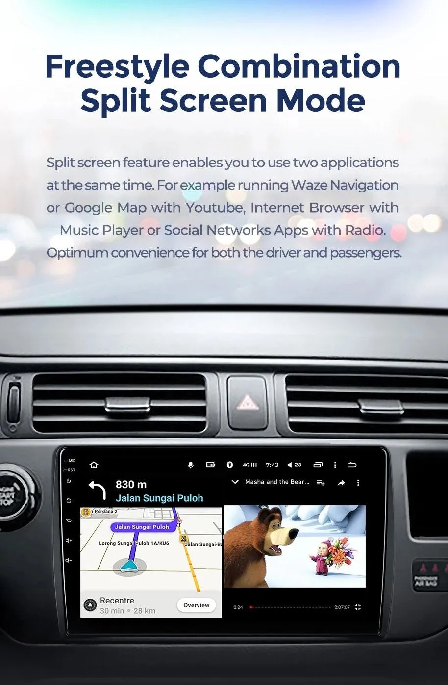 Car Dealz 10.2" Android 10.0 Fiat 500X 2014 - 2020 In Dash Plus OEM Fascia