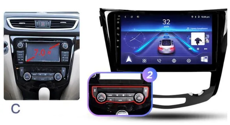 Car Dealz 10.2" Android 10.0 For Nissan X-Trail 2013-2018 In Dash Plus OEM Fascia