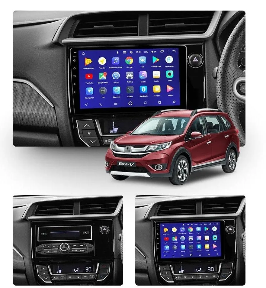 Car Dealz 10.2" Android 10.0 Honda BRV 2015 - 2019 In Dash Plus OEM Fascia
