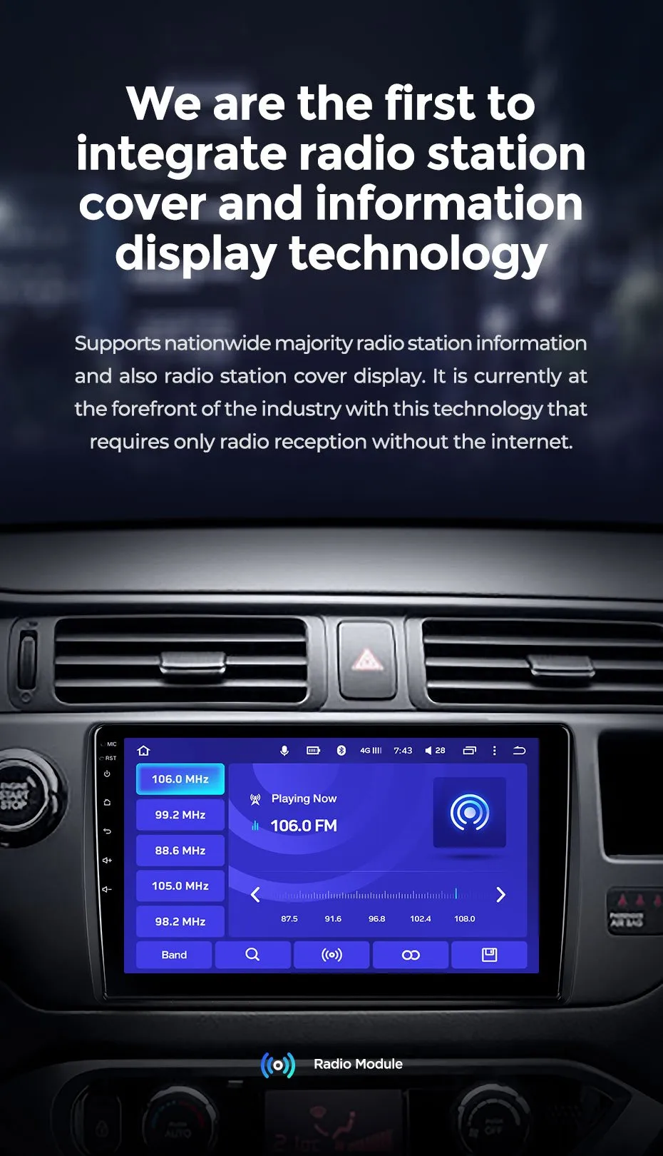 Car Dealz 10.2" Android 10.0 Lifan X60 2012-2016 w CAM In Dash Plus OEM Fascia