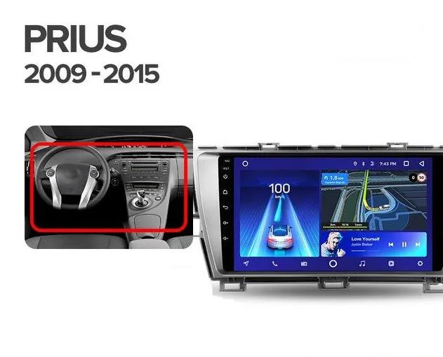 Car Dealz 10.2" Android 10.0 Toyota Prius XW30 2009-2015 In Dash Plus OEM Fascia