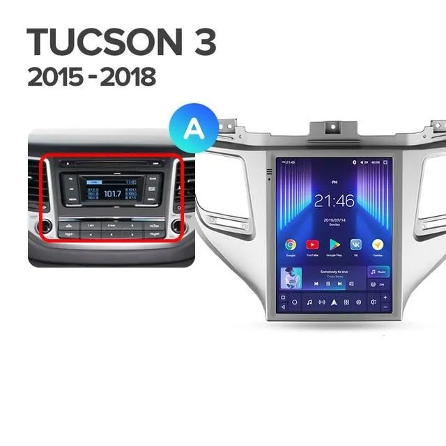 Car Dealz 11" Android 12.0 Hyundai Tucson 3 Tesla Screen 2015 - 2018 Head Unit In Dash Plus OEM Fascia
